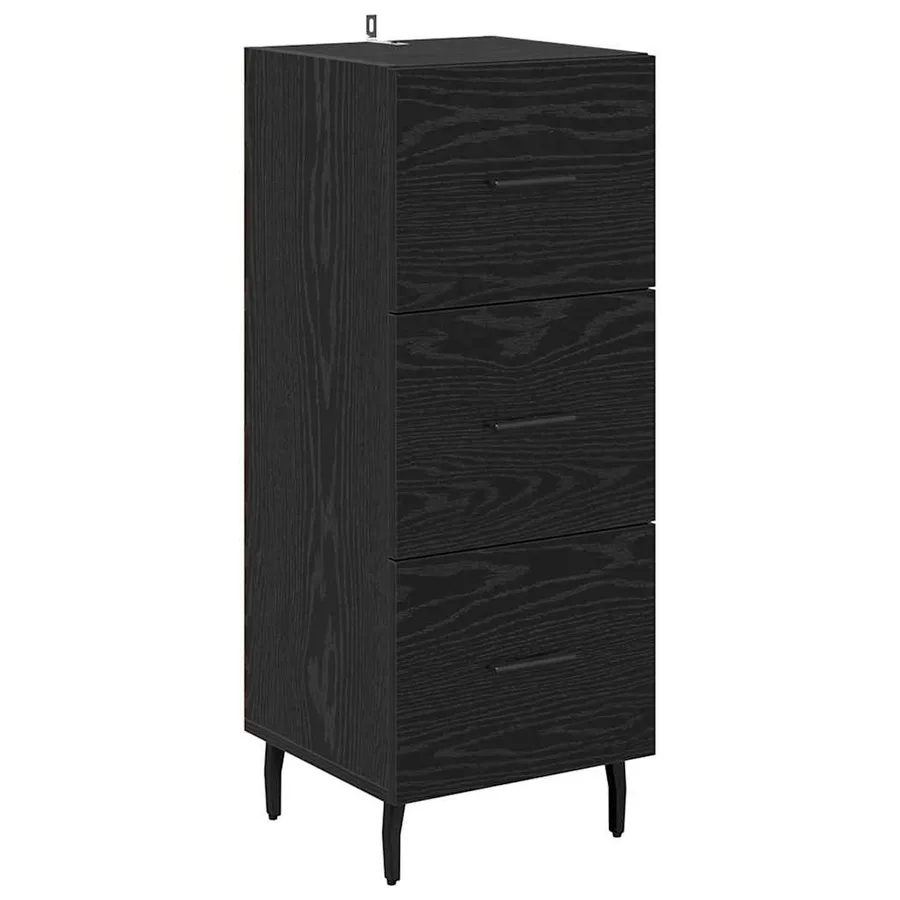 Haut Armoire Chêne noir 34,5 x 34 x 180 cm Bois d'ingénierie - 6