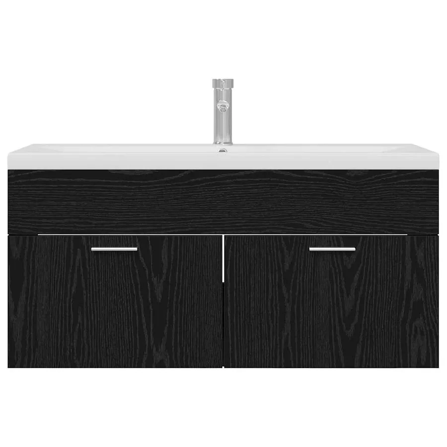 Armoire de salle de bain Chêne noir 100 x 38,5 x 46 cm - 7