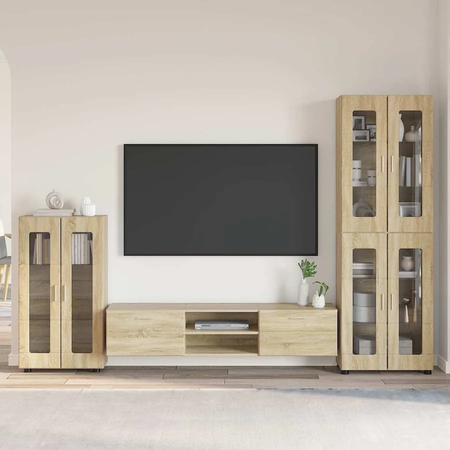 Ensemble meuble TV FLORIN 3 pcs Chêne Sonoma Bois d'ingénierie