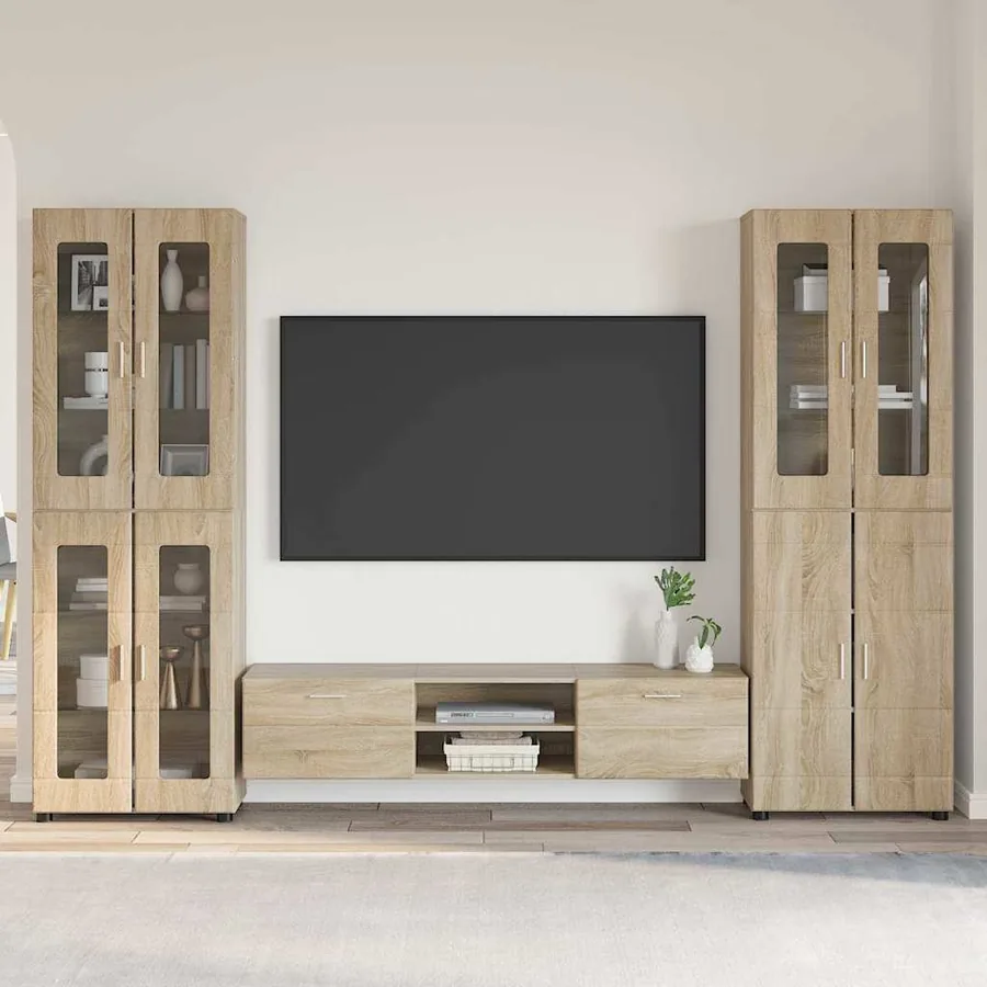 Ensemble meuble TV FLORIN 3 pcs Chêne Sonoma Bois d'ingénierie