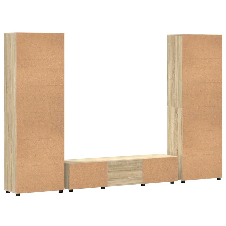 Ensemble meuble TV FLORIN 3 pcs Chêne Sonoma Bois d'ingénierie - 10