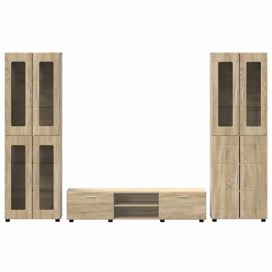 Ensemble meuble TV FLORIN 3 pcs Chêne Sonoma Bois d'ingénierie - 9