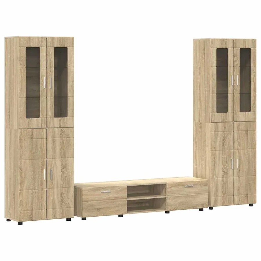 Ensemble meuble TV FLORIN 3 pcs Chêne Sonoma Bois d'ingénierie - 2