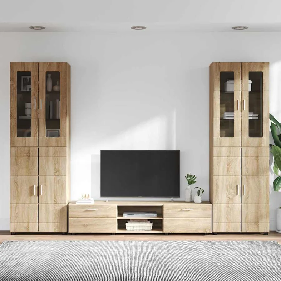 Ensemble meuble TV FLORIN 3 pcs Chêne Sonoma Bois d'ingénierie - 4