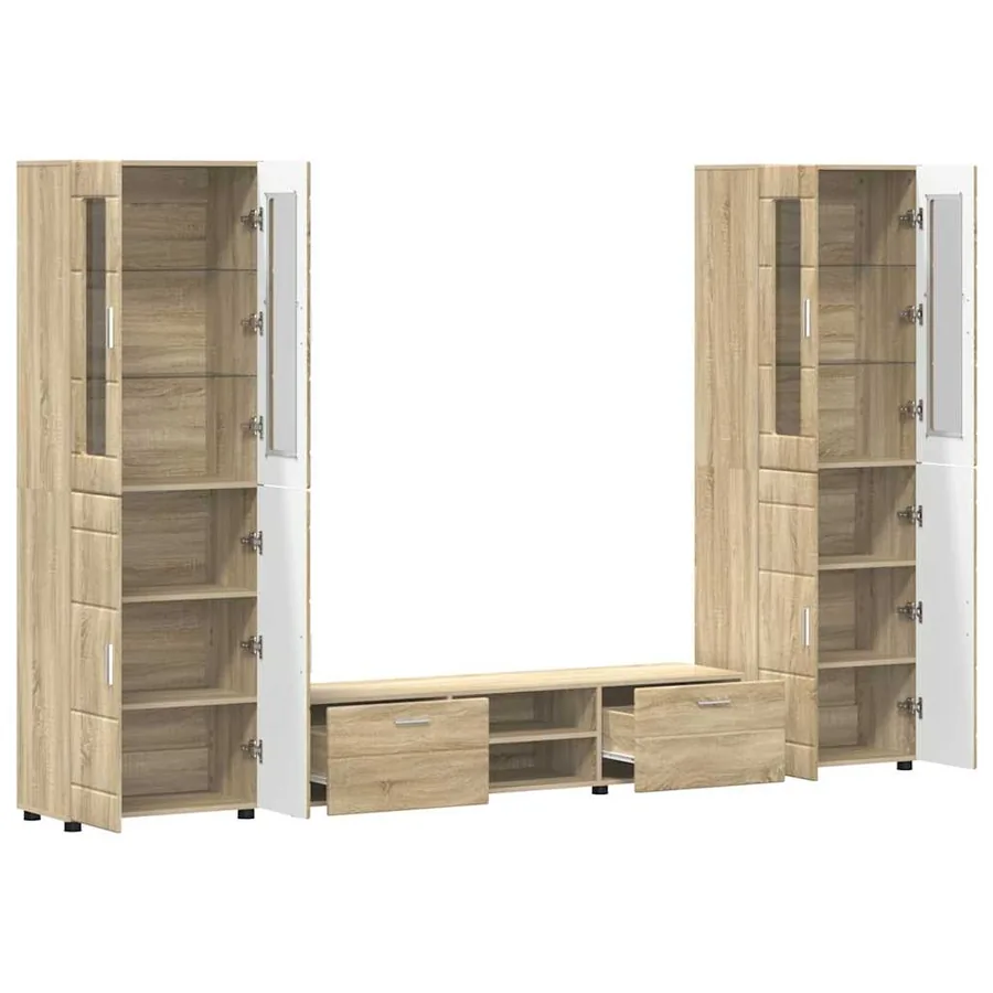 Ensemble meuble TV FLORIN 3 pcs Chêne Sonoma Bois d'ingénierie - 5