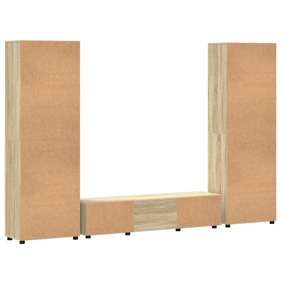 Ensemble meuble TV FLORIN 3 pcs Chêne Sonoma Bois d'ingénierie - 9