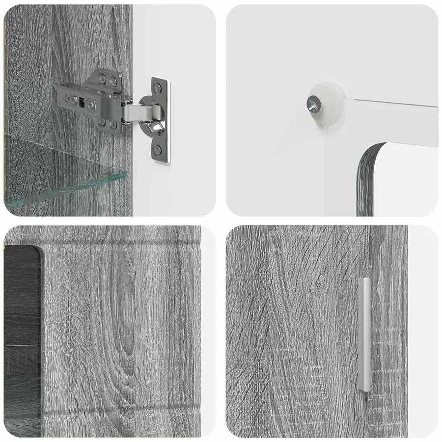 Ensemble meuble TV FLORIN 3 pcs Gris Sonoma Bois d'ingénierie - 12