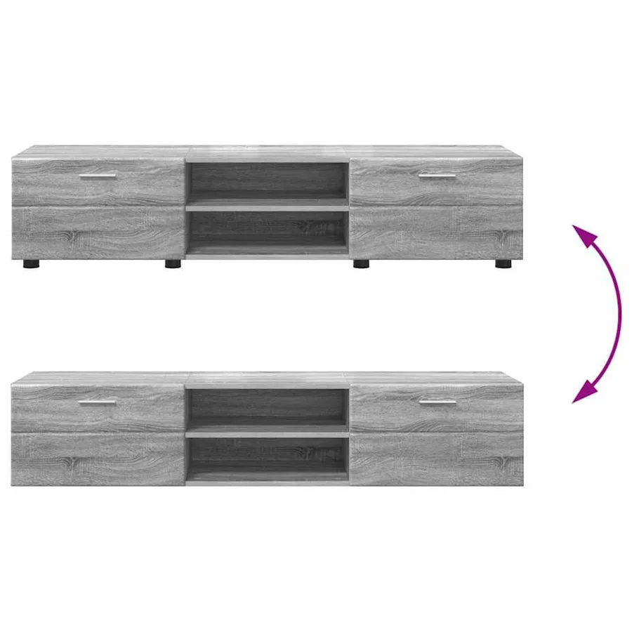 Ensemble meuble TV FLORIN 3 pcs Gris Sonoma Bois d'ingénierie - 13