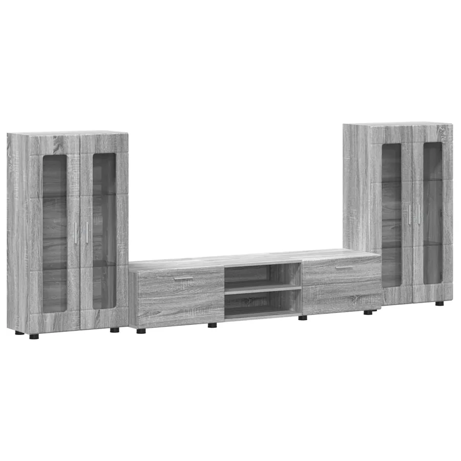 Ensemble meuble TV FLORIN 3 pcs Gris Sonoma Bois d'ingénierie - 2