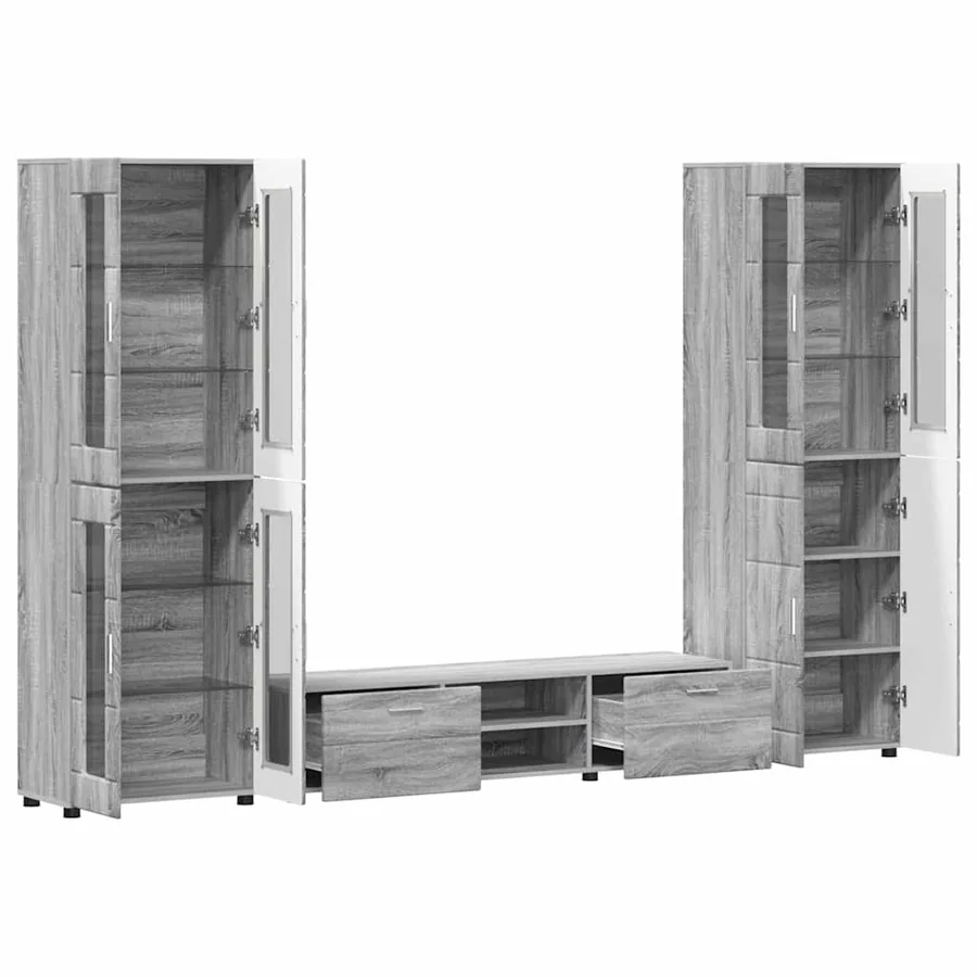 Ensemble meuble TV FLORIN 3 pcs Gris Sonoma Bois d'ingénierie - 5