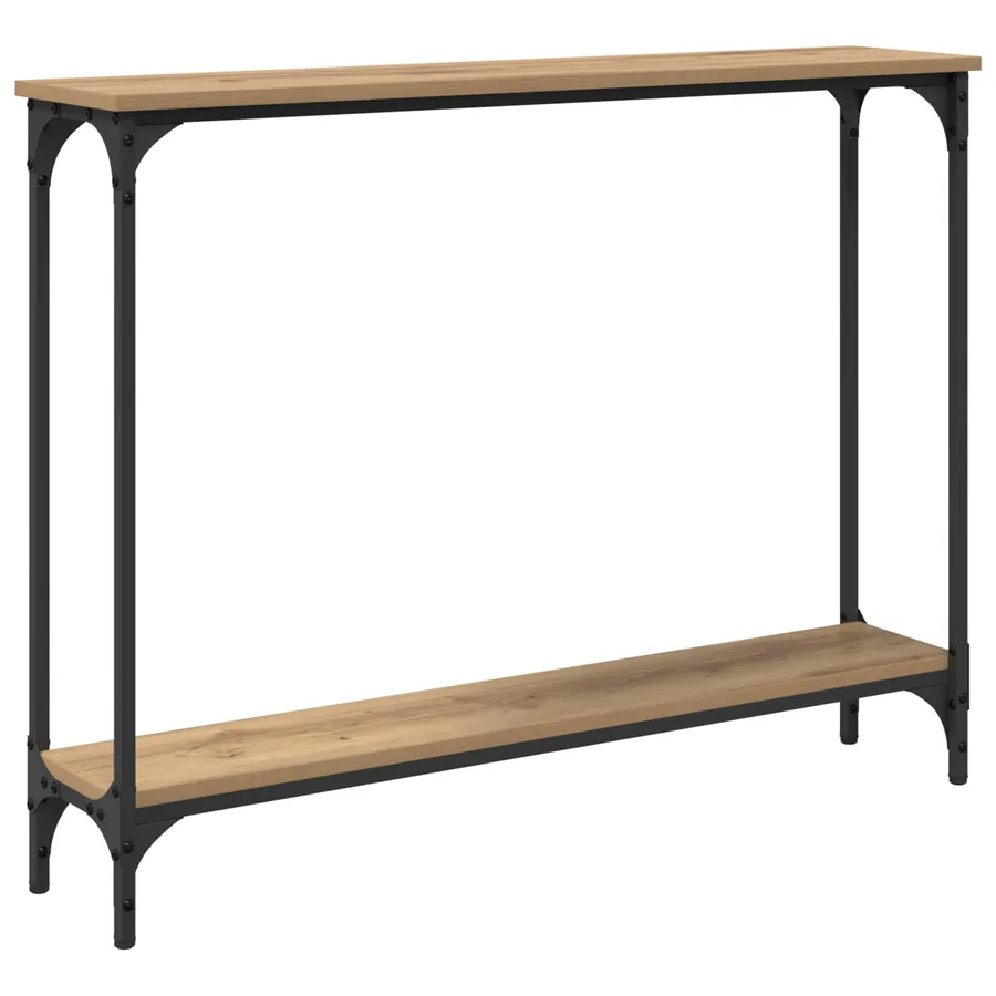 Table console Chêne artisanal 100 x 22,5 x 75 cm - 2