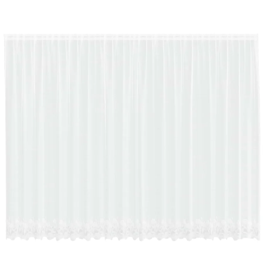 Rideau en Dentelle Floral Blanc 200 x 500 cm Polyester - 2