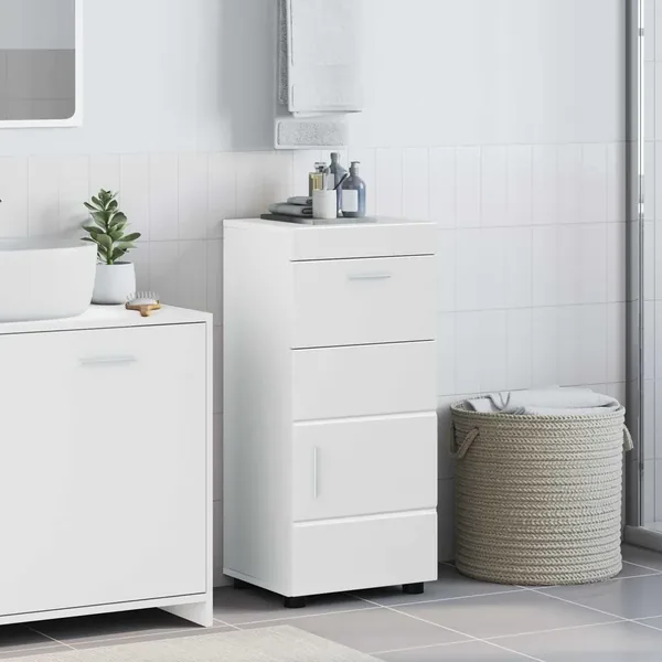 Ensemble d'armoire de salle de bain avec tiroir TULUM Blanc