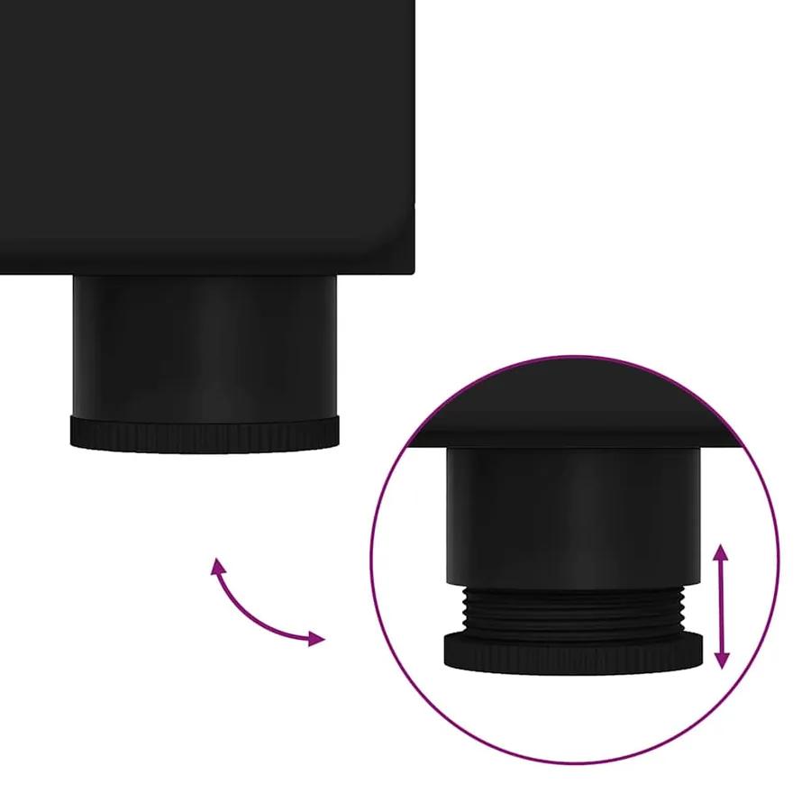 Ensemble de mobilier de salle de bain TULUM 3 pcs Noir - 5