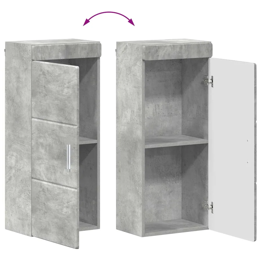 Armoire murale de salle de bain avec étagère TULUM Gris béton - 12