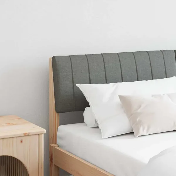 Tête de lit capitonnée Gris foncé 160 cm Pin massif