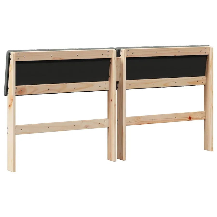 Tête de lit capitonnée Gris foncé 160 cm Pin massif - 6