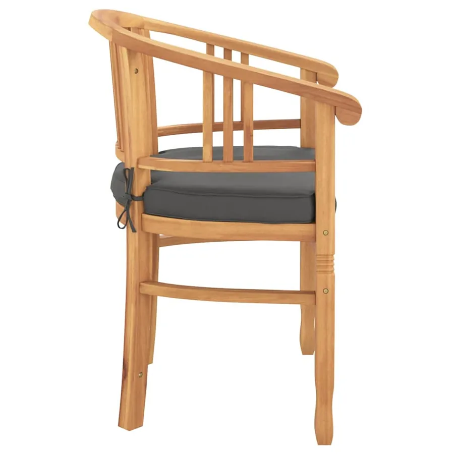 Chaise 2 pcs Marron 63 x 58 x 89 cm Bois de teck massif - 7