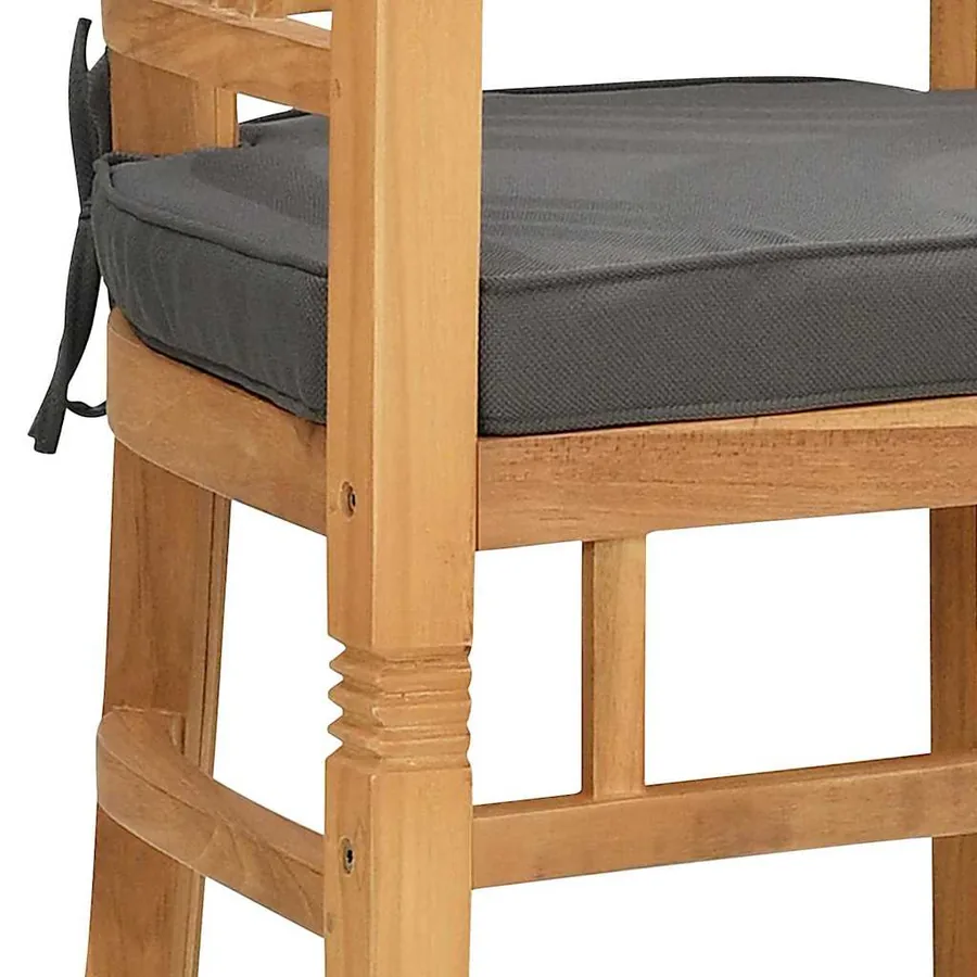 Chaise 2 pcs Marron 63 x 58 x 89 cm Bois de teck massif - 8
