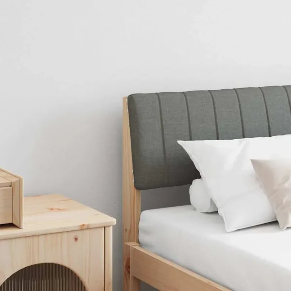 Tête de lit capitonnée Gris foncé 180 cm Pin massif