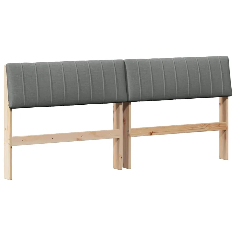 Tête de lit capitonnée Gris foncé 180 cm Pin massif - 2
