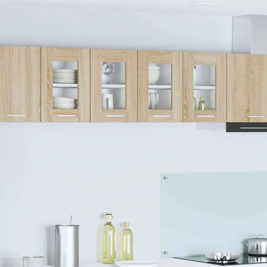 Armoire suspendue avec porte 2 pcs Chêne Sonoma 60 x 31 x 40 cm
