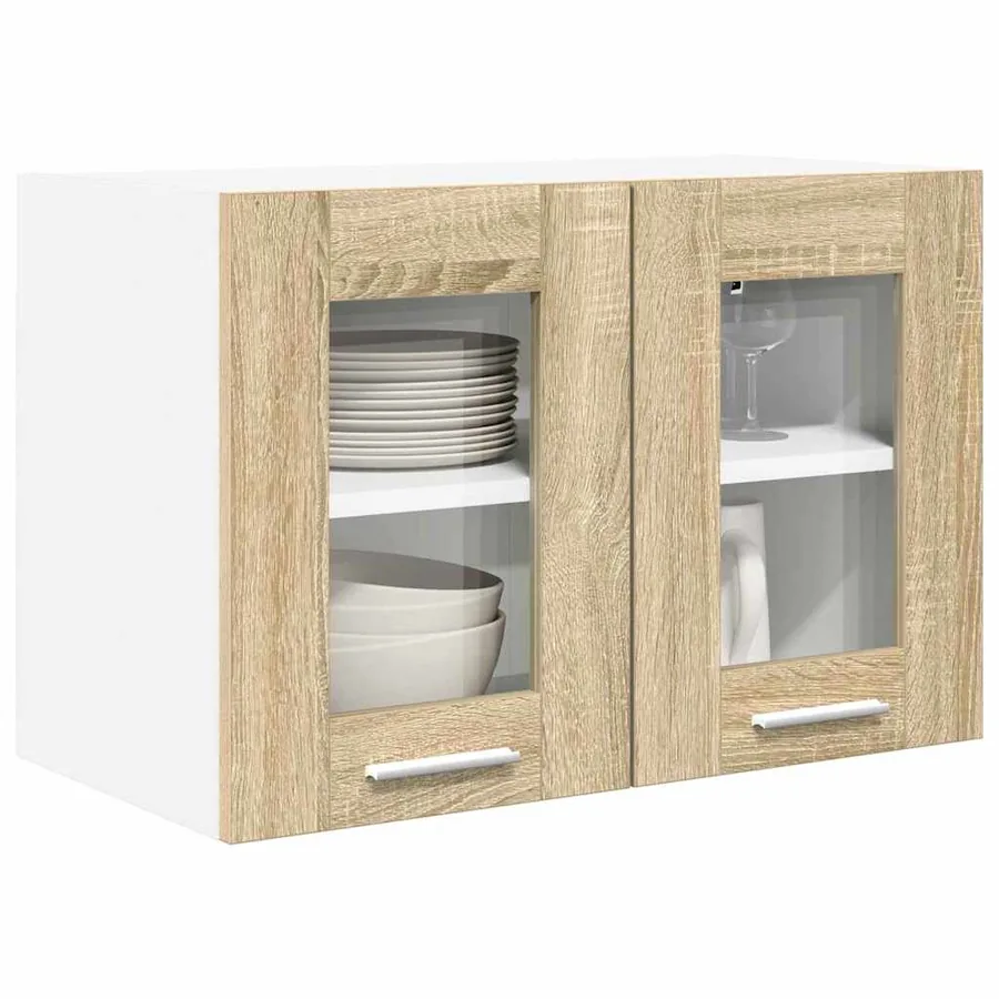 Armoire suspendue avec porte 2 pcs Chêne Sonoma 60 x 31 x 40 cm - 3