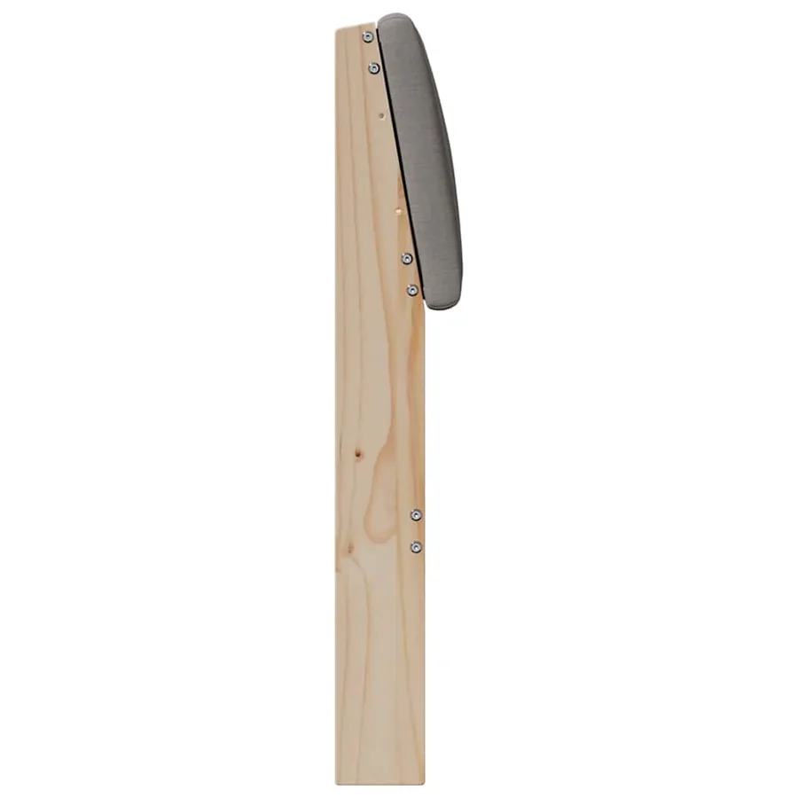 Tête de lit capitonnée Taupe 160 cm Pin massif - 5