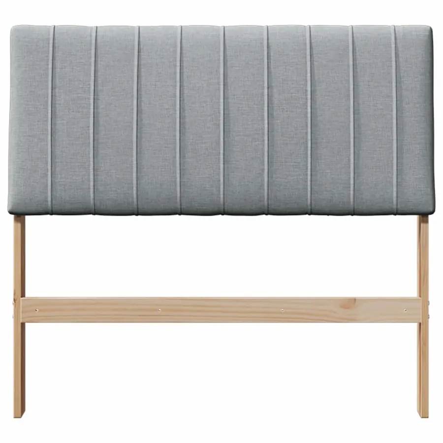 Tête de lit capitonnée Gris clair 100 cm Pin massif - 4