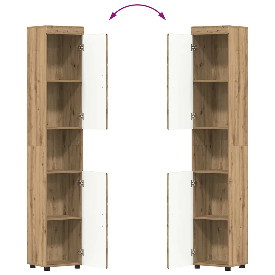 Ensemble d'armoire de salle de bain TULUM Chêne artisanal - 13