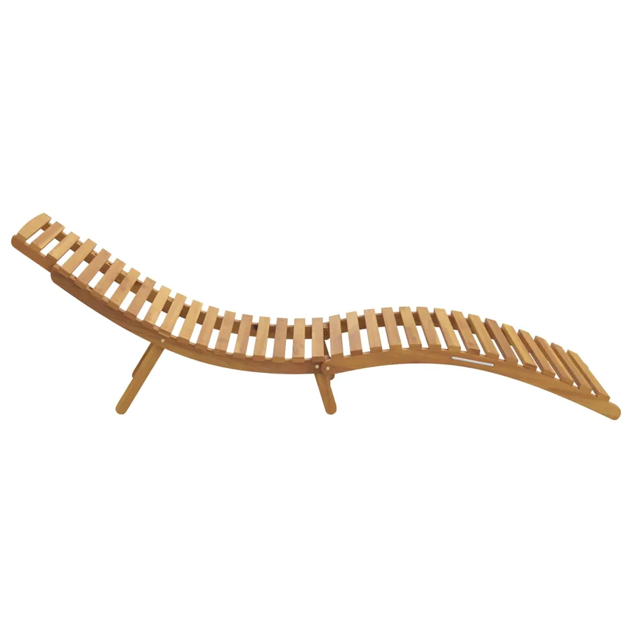 Transat Marron 198 x 55 x 58,5 cm Bois de teck massif - 5