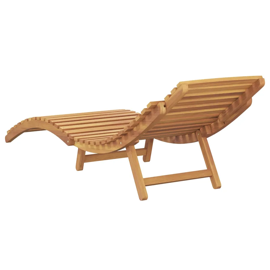 Transat Marron 198 x 55 x 58,5 cm Bois de teck massif - 6