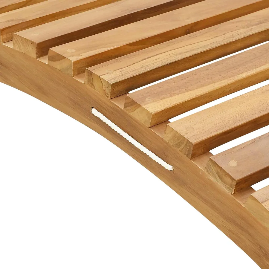 Transat Marron 198 x 55 x 58,5 cm Bois de teck massif - 9