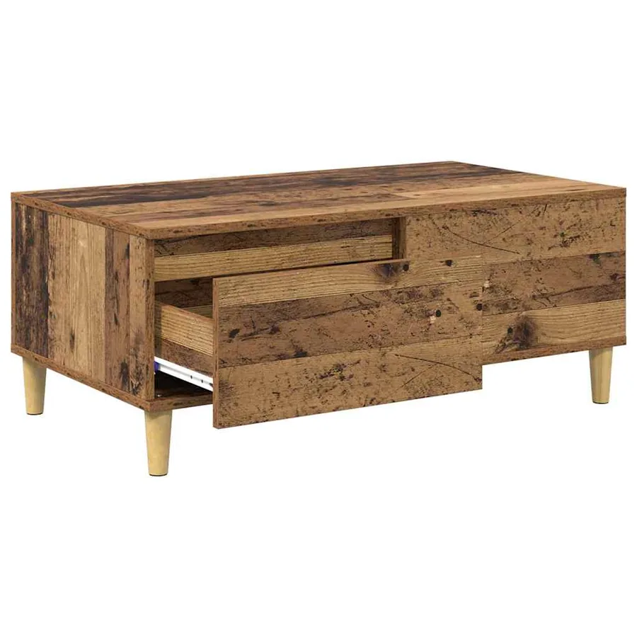 Table basse Bois Ancien 90 x 50 x 35 cm Bois d'ingénierie - 5
