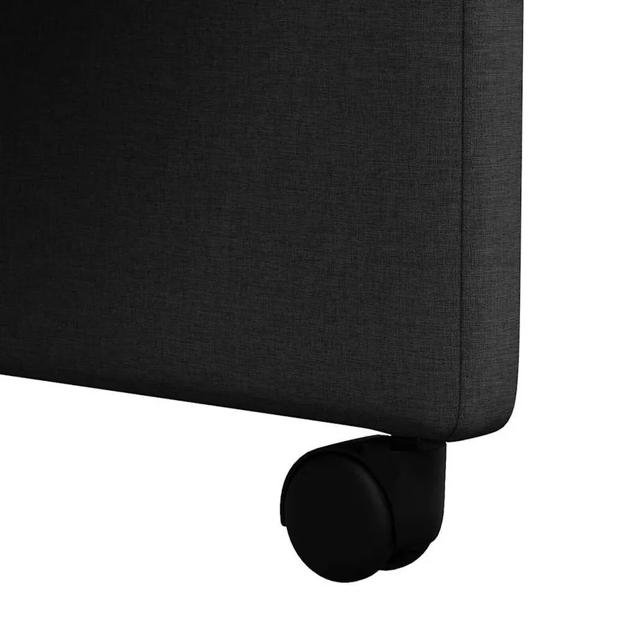 Chaises de Salle à Manger avec Roues 2 pcs Noir 57 x 66 x 94 cm - 9