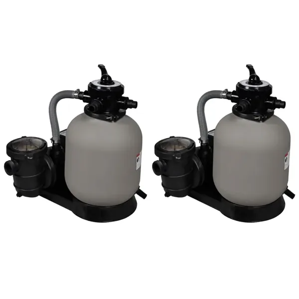 Pompes à filtre à sable 2 pcs 600 W 17000 l/h