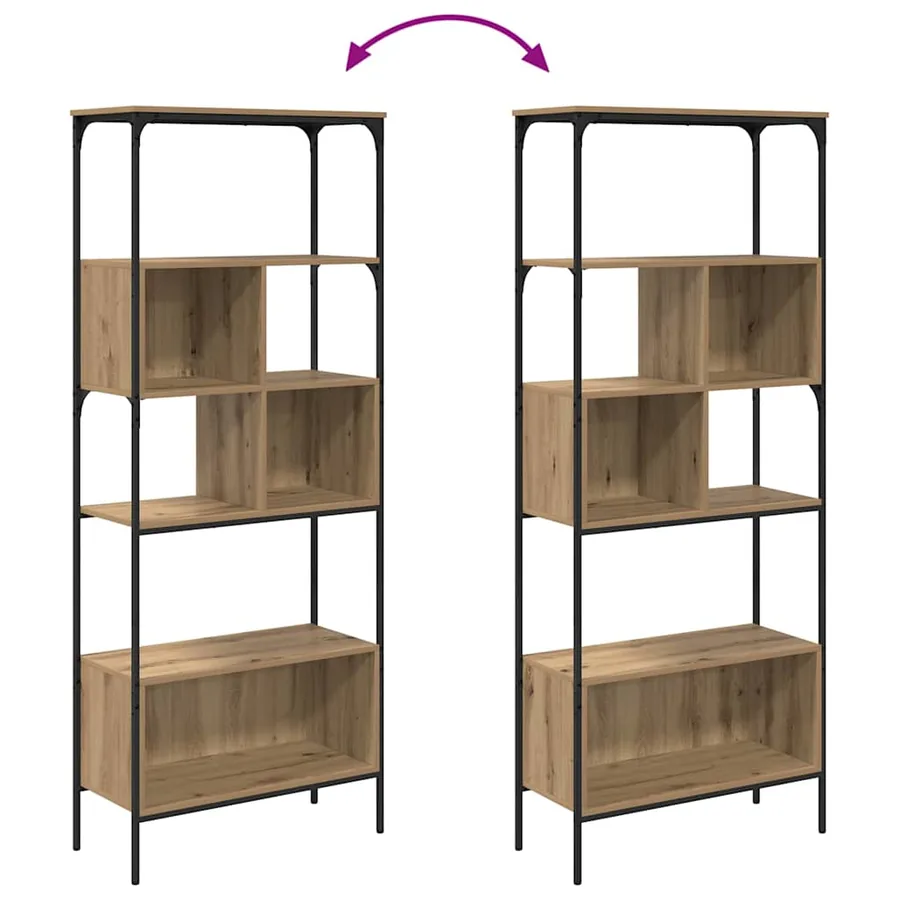 Bibliothèque 7 niveaux 76 x 33 x 188,5 cm Bois d'ingénierie - 9