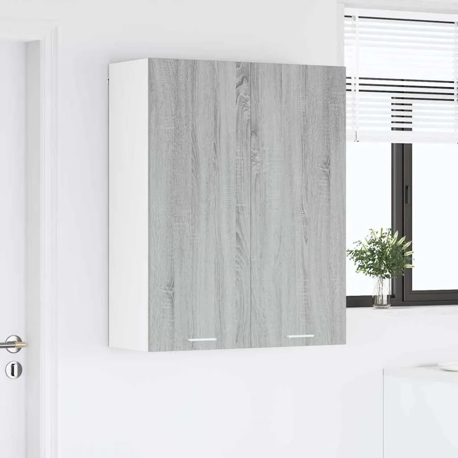 Armoire suspendue avec stockage Gris Sonoma 80 x 31 x 100 cm - 4