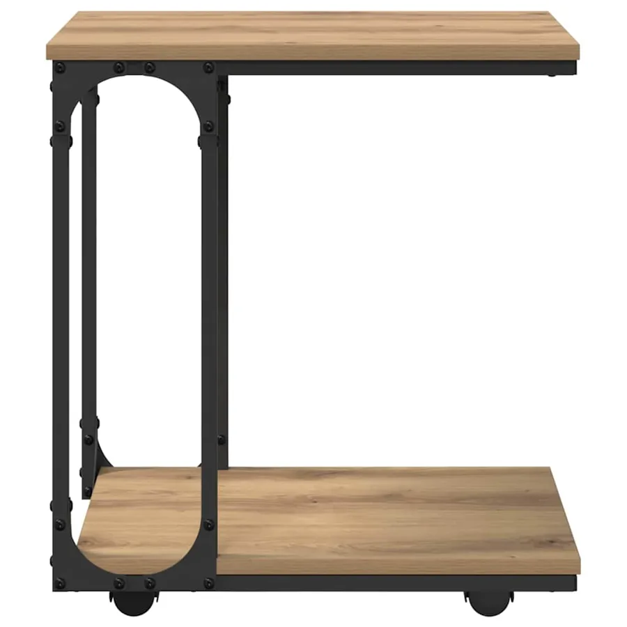 Table d'appoint Chêne artisanal 50 x 35 x 55,5 cm - 5