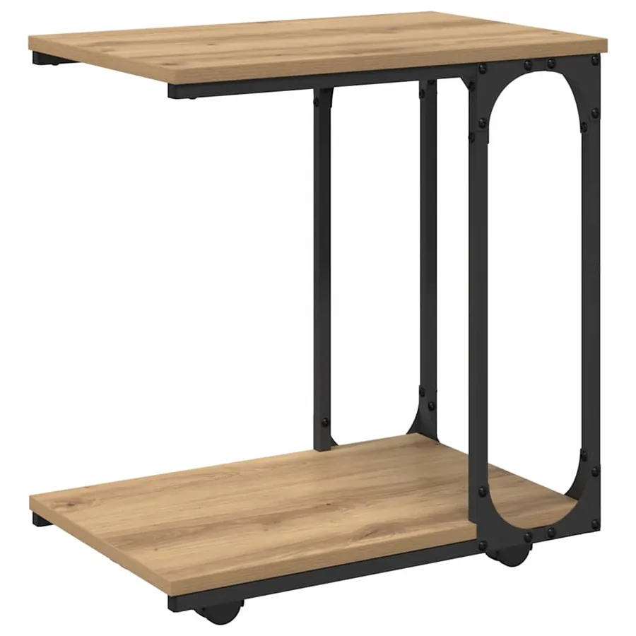 Table d'appoint Chêne artisanal 50 x 35 x 55,5 cm - 7