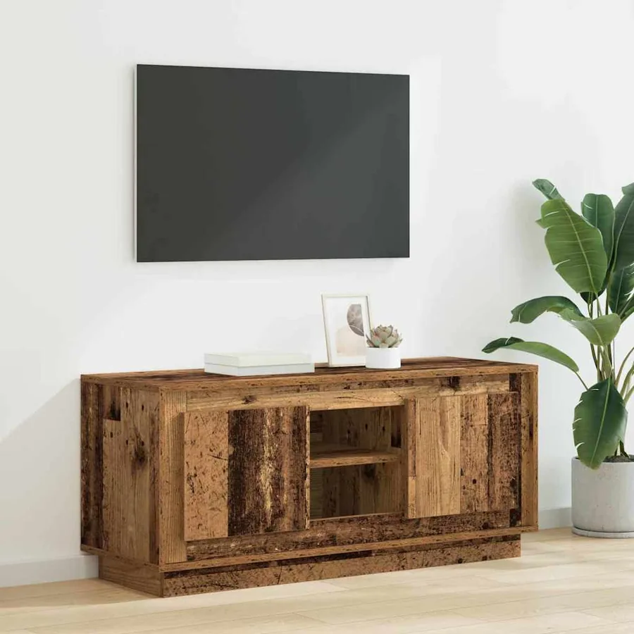 Meuble TV Bois Ancien 102 x 35 x 45 cm Bois d'ingénierie