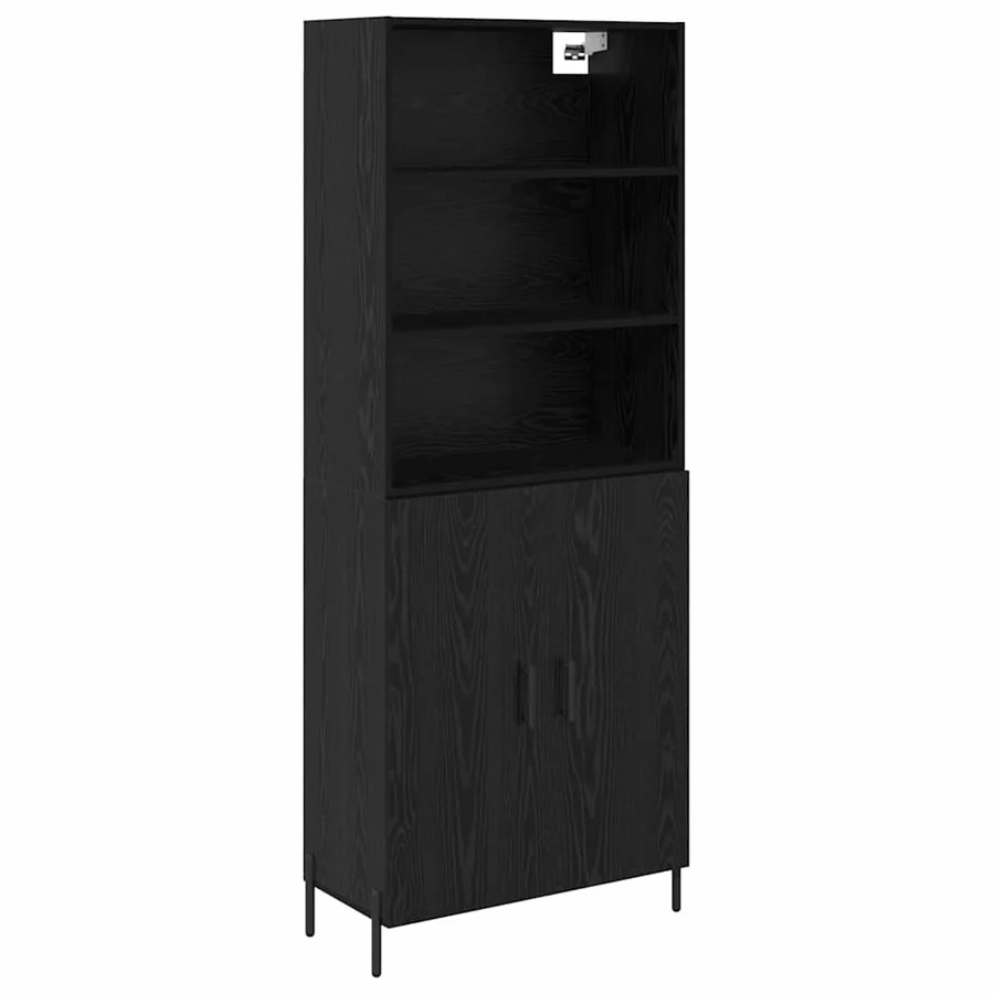 Haut Armoire Chêne noir 69,5 x 34 x 180 cm Bois d'ingénierie - 2