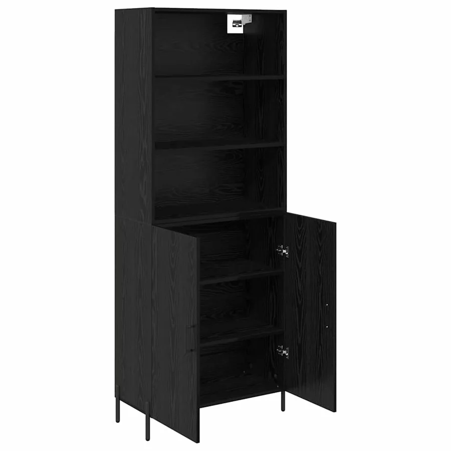 Haut Armoire Chêne noir 69,5 x 34 x 180 cm Bois d'ingénierie - 5