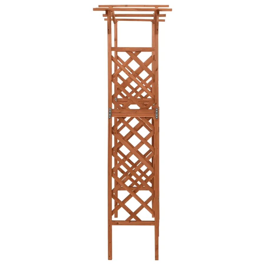 Pergola avec portail 116x40x204 cm Bois de sapin massif - 3