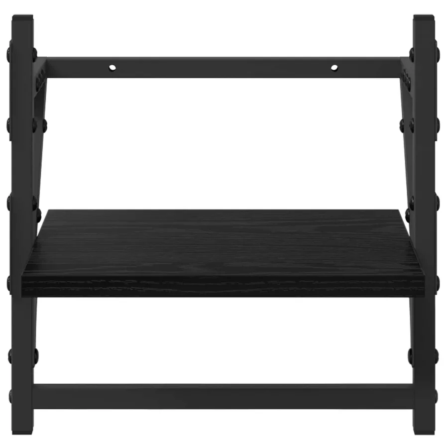 Ensemble d'étagères murales 6 pcs Chêne noir 100 x 25 x 30 cm - 11