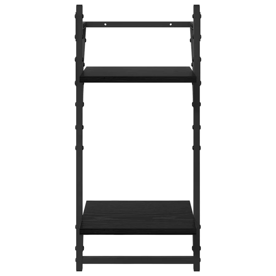 Ensemble d'étagères murales 6 pcs Chêne noir 100 x 25 x 30 cm - 14