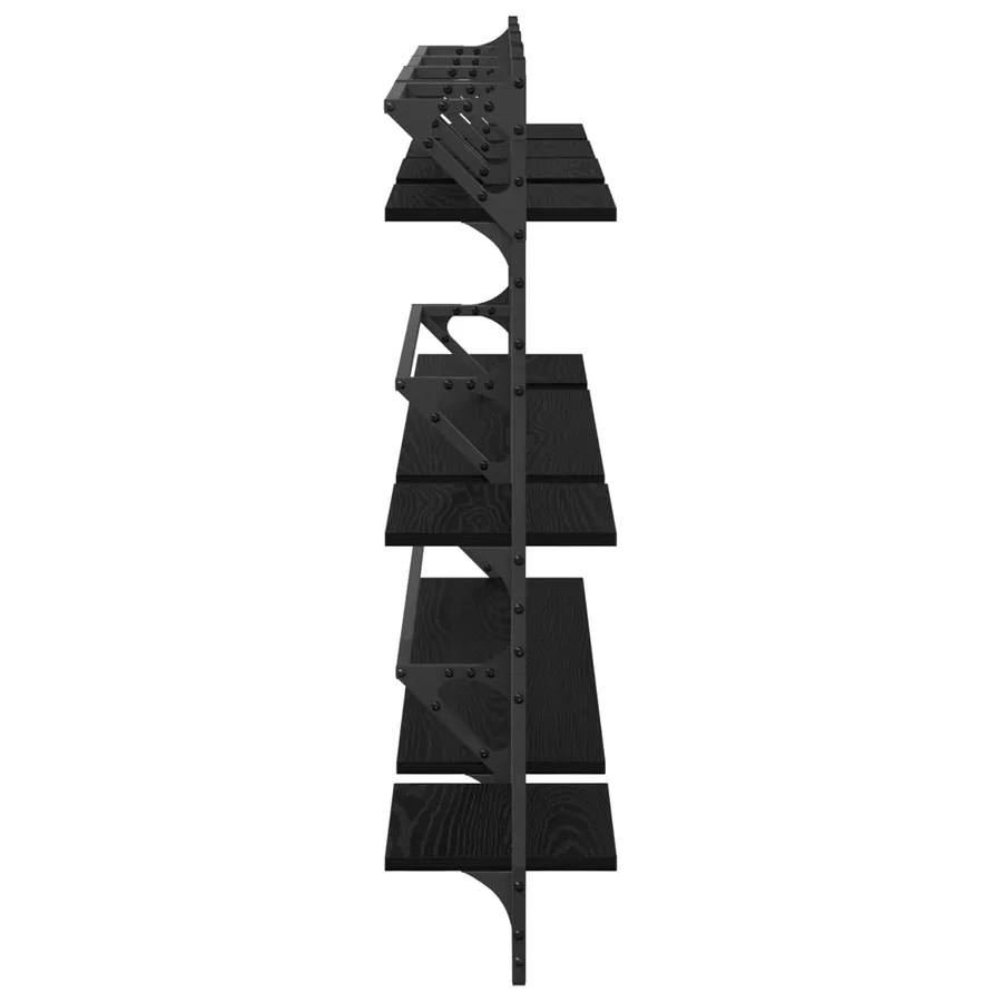 Ensemble d'étagères murales 6 pcs Chêne noir 100 x 25 x 30 cm - 16