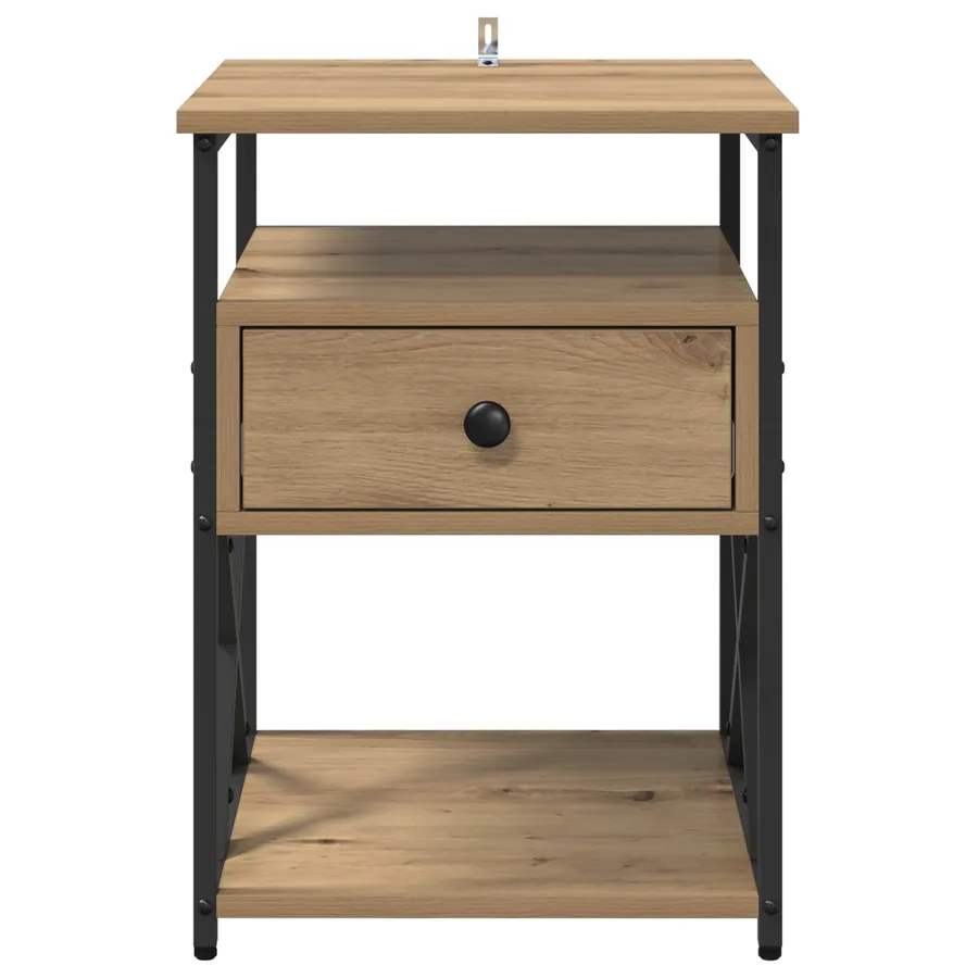 Cabinet de chevet Chêne artisanal 40 x 42 x 55 cm - 6