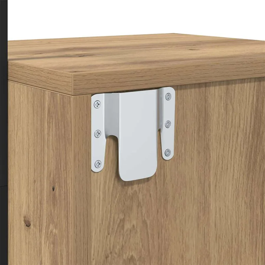 Cabinet de chevet 2 pc Chêne artisanal 35 x 30 x 51 cm - 12