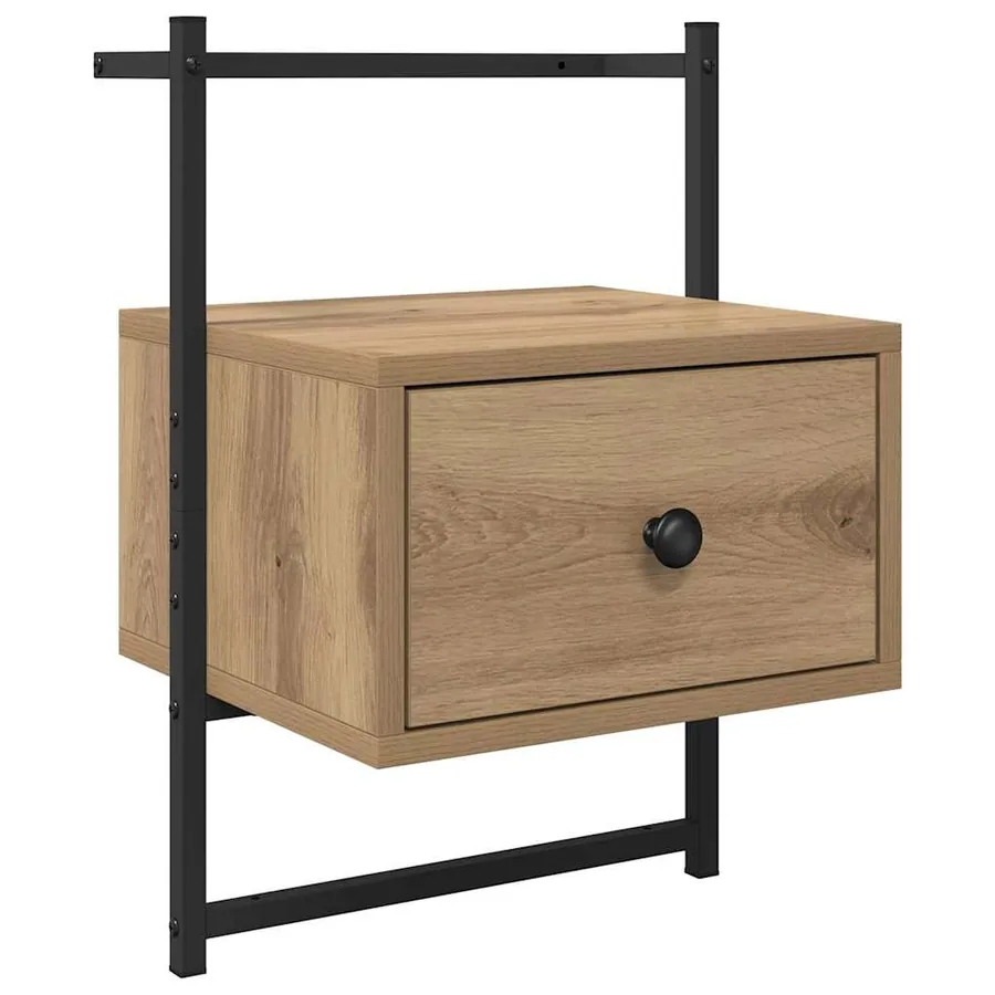 Cabinet de chevet 2 pc Chêne artisanal 35 x 30 x 51 cm - 6
